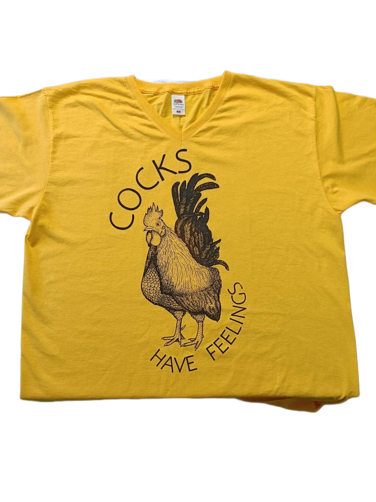 T-shirt Cocks Have Feelings (Yellow)