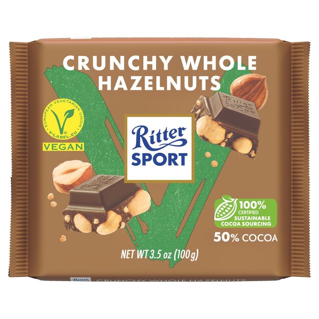 Ritter Sport Crunchy Whole Hazelnut Bar 100g