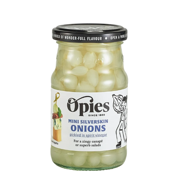 Opies Mini Sliverskin Onions with Spirit Vinegar 227g