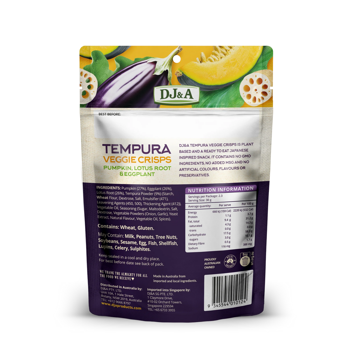 DJ&A Tempura Veggie Crisps 50g