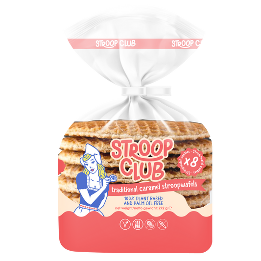 Stroopclub Stroopwafels Traditional Caramel (Palm Oil Free) x8