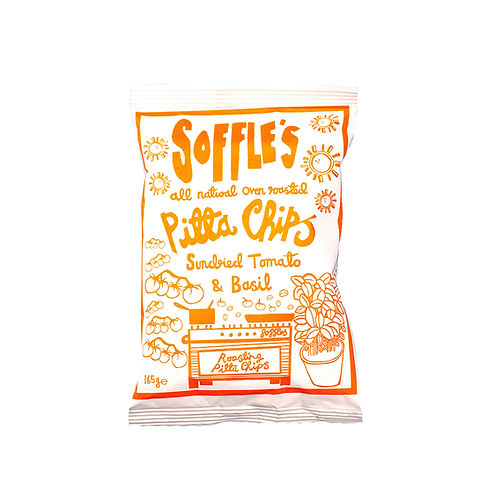 Soffle's Sun-dried Tomato & Basil Pitta Chips 165g