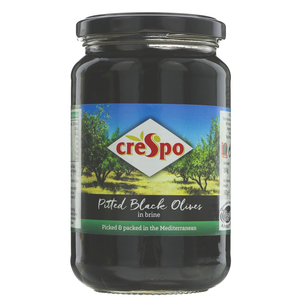 Crespo Pitted Black Olives 354g