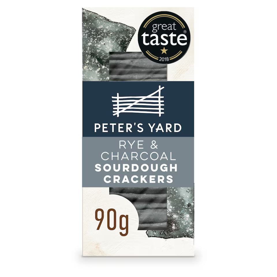 Peters Yard Rye and Charcoal Sourdough Crackers 90g