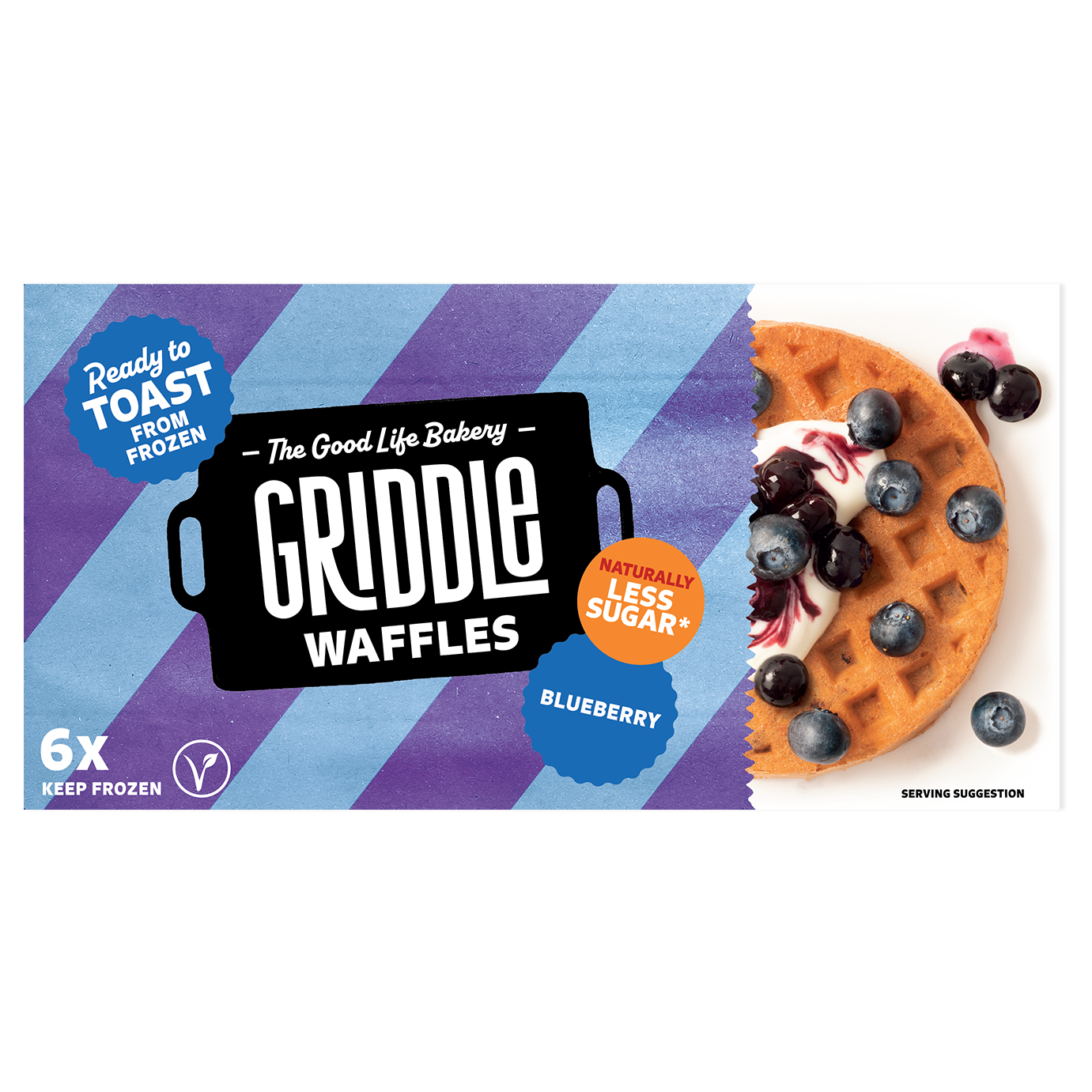 Griddle Blueberry Wholegrain Waffles 192g