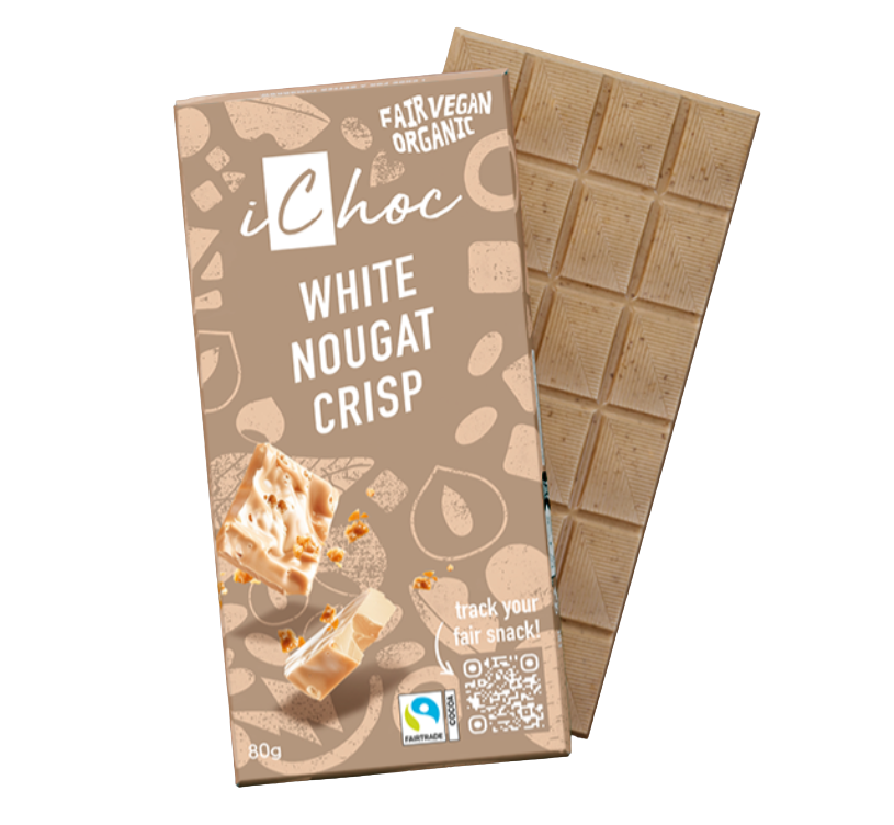 iChoc White Nougat Crisp 80g