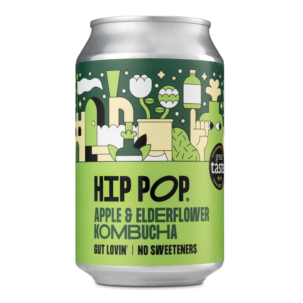 Hip Pop - Apple & Elderflower Kombucha 330ml