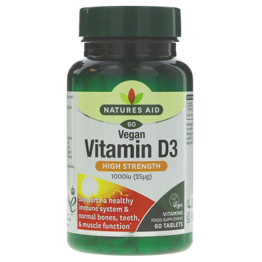 Natures Aid - Vitamin D3 Supplement 1000iu (60 tabs)