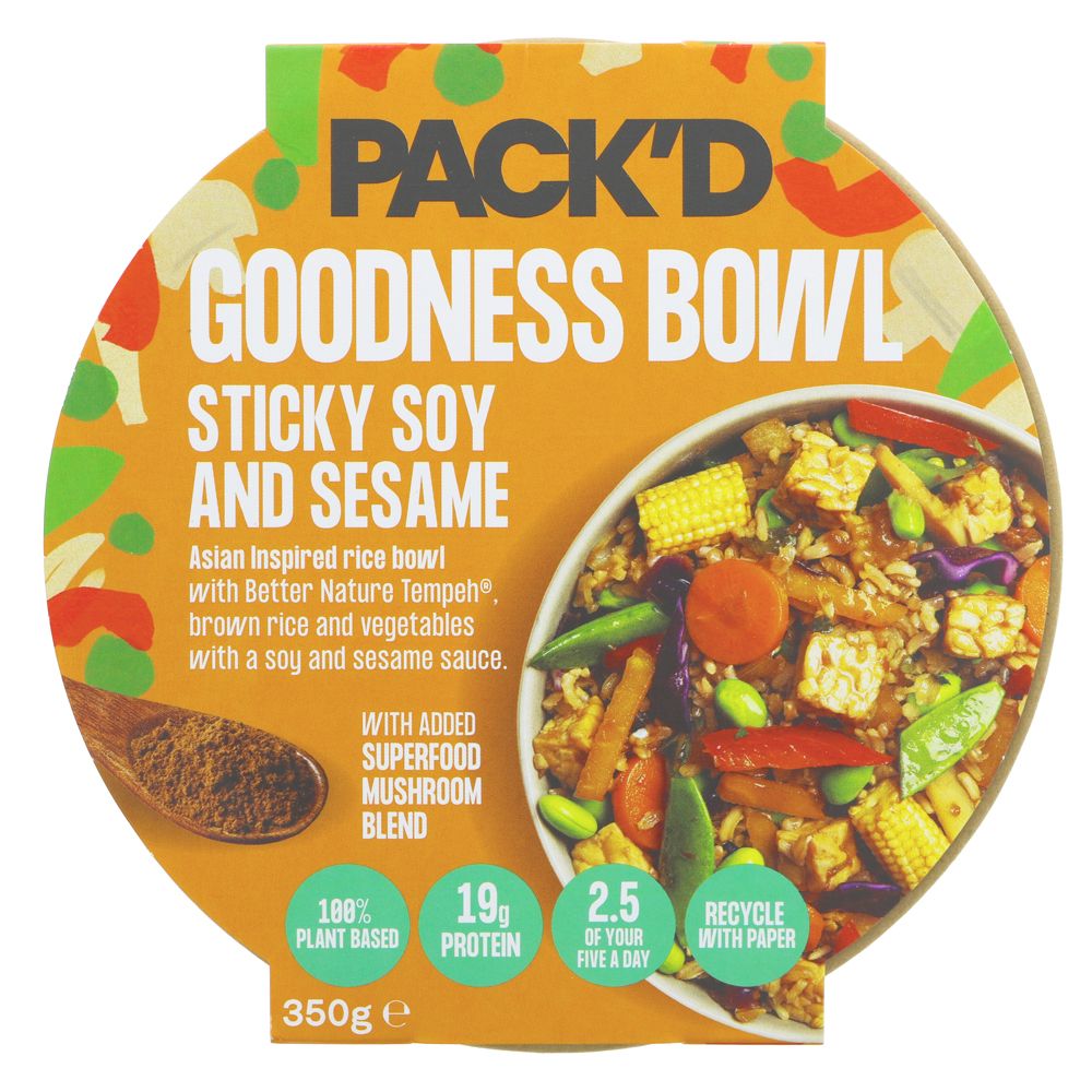 Pack'd Goodness Bowl Sticky Soy & Sesame 350g