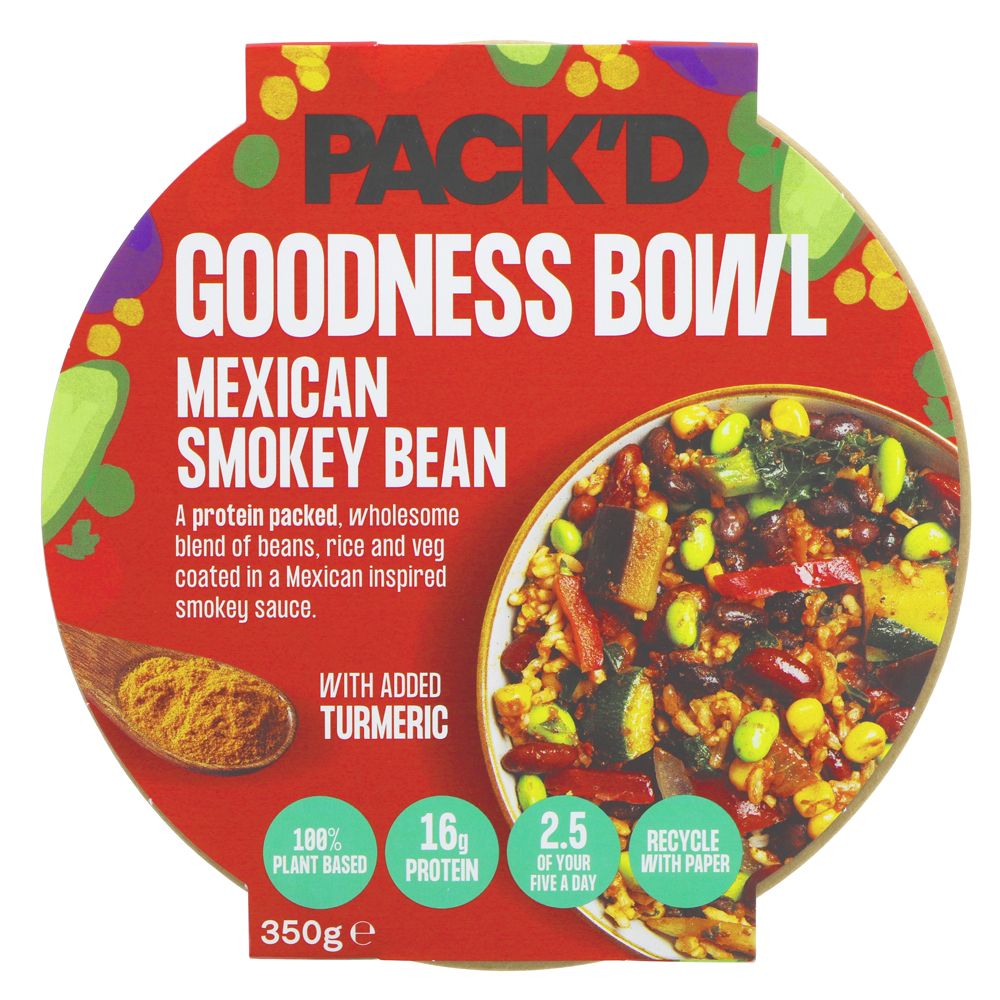 Pack'd Goodness Bowl Mexican Smokey Bean 350g