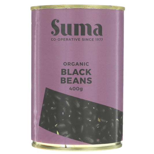 Suma Tins Black Beans Organic 400g