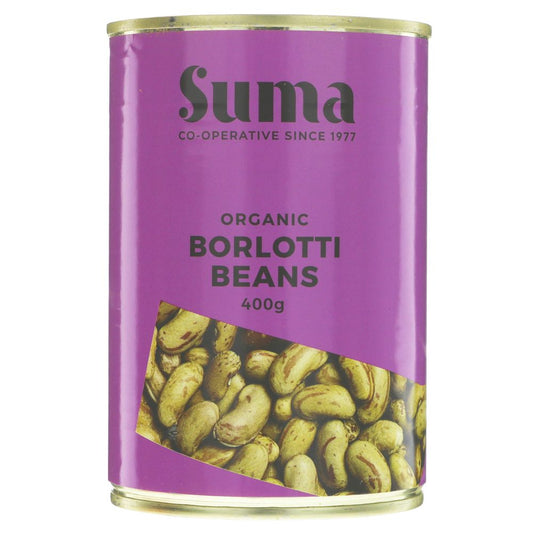 Suma Tins Borlotti Beans Organic 400g