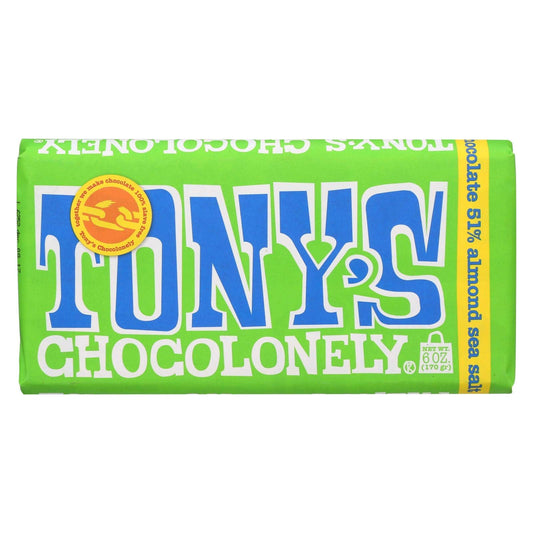 Tony's Chocolonely Bar Dark Chocolate with Almonds & Sea Salt 180g