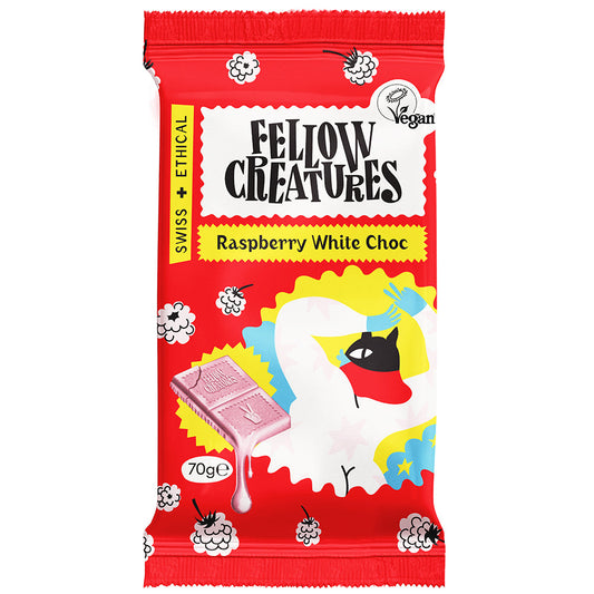 Fellow Creatures Choc Bar Raspberry White 70g