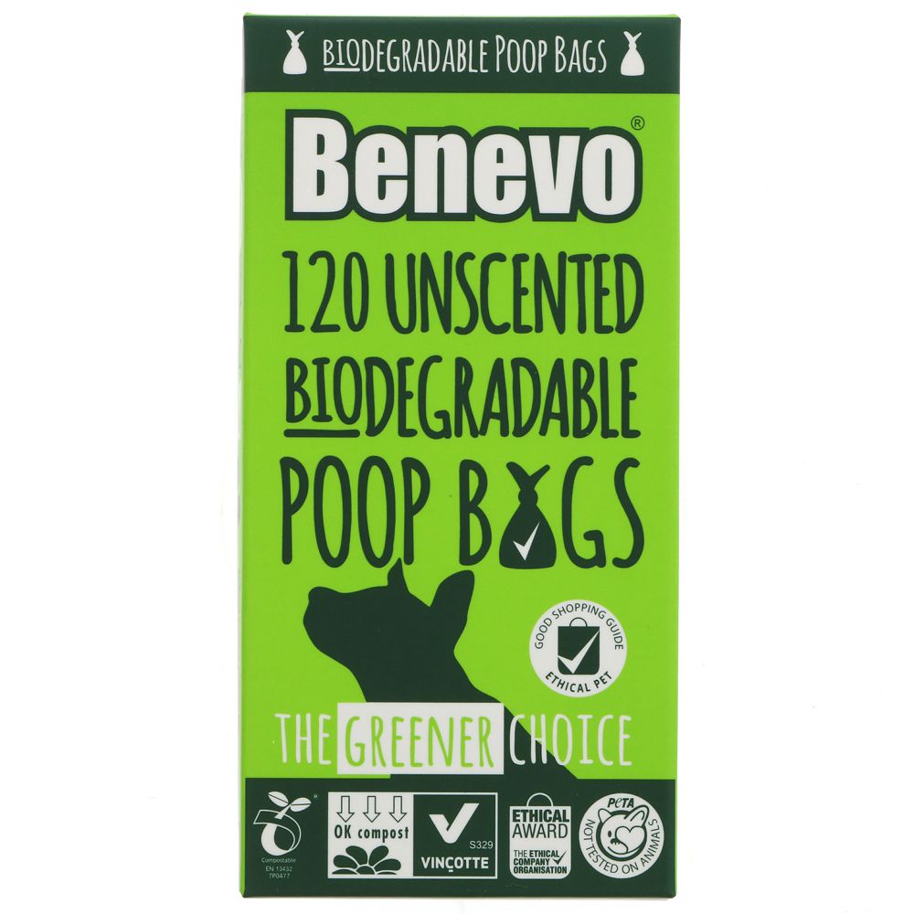 Benevo Biodegradable Dog Poo Bags (120 bags)