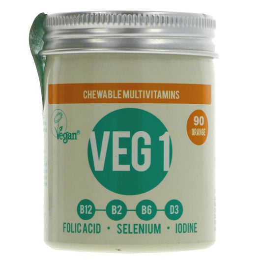Vegan Society - VEG1 Chewable Multivitamins Orange Flavour x90 tabs