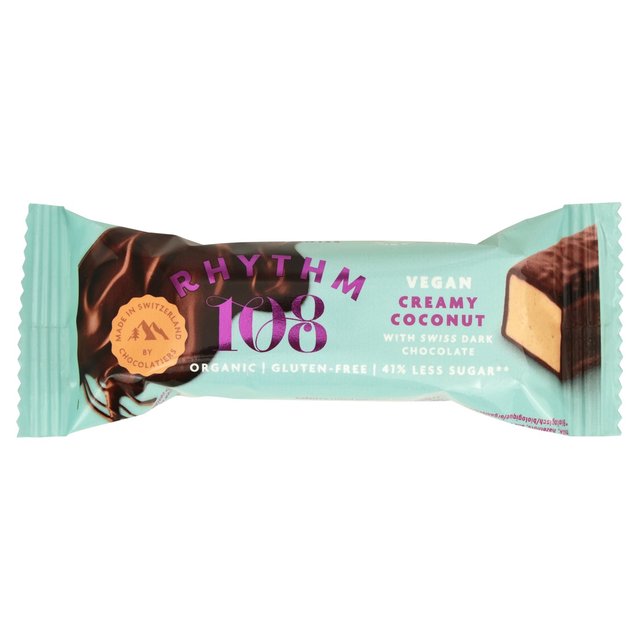 Rhythm 108 Swiss Vegan Creamy Coconut Bar 33g (Similar To A Bounty)