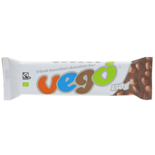 Vego Hazelnut Chocolate Bar Whole 150g