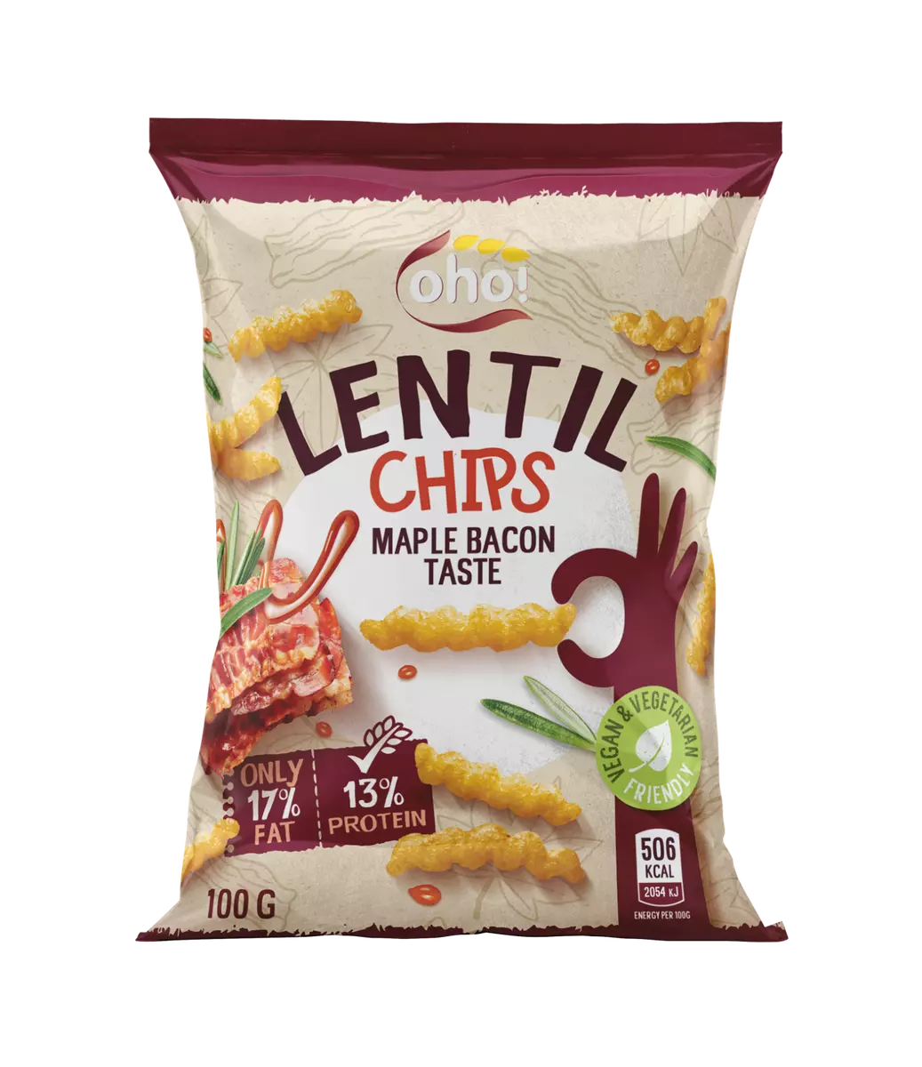 Oho! Lentil Chips Maple Bacon