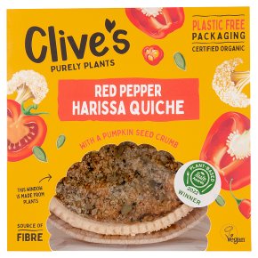 Clive's Red Pepper & Harissa Quiche 380g