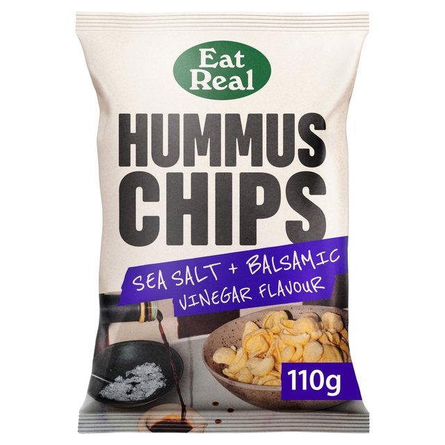 Eat Real Hummus Chips Sea Salt & Balsamic Vinegar 110g