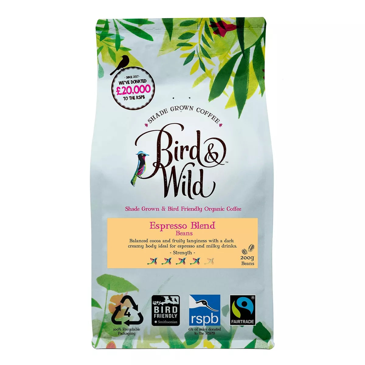 Bird & Wild Coffee Beans Espresso 200g