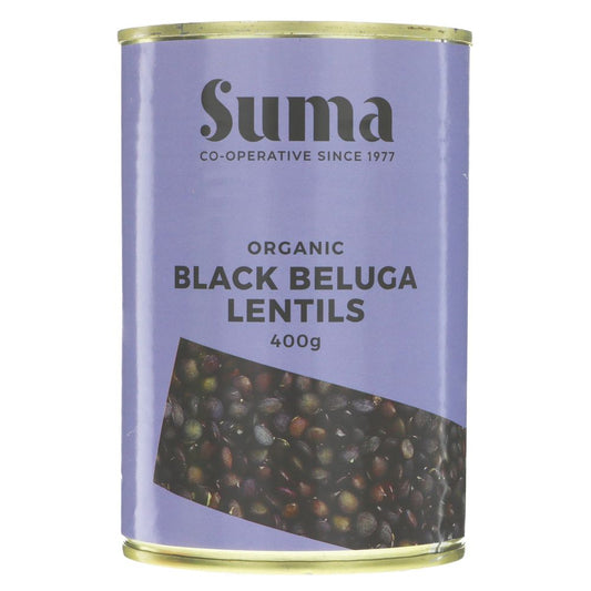 Suma Tins Black Beluga Lentils Organic 400g