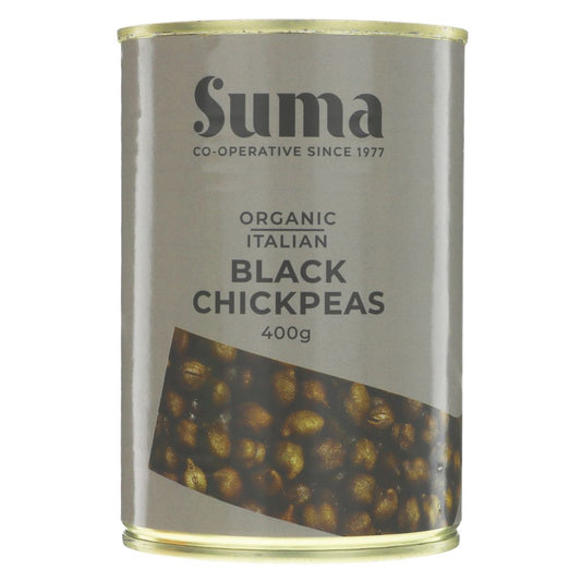 Suma Tins Organic Black Chickpeas 400g