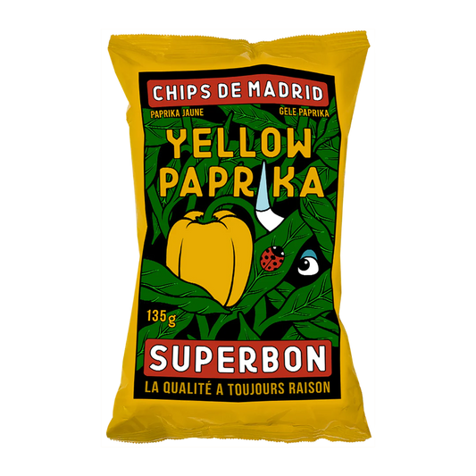 Superbon Chips De Madrid Yellow Paprika Flavoured Spanish Crisps 135g