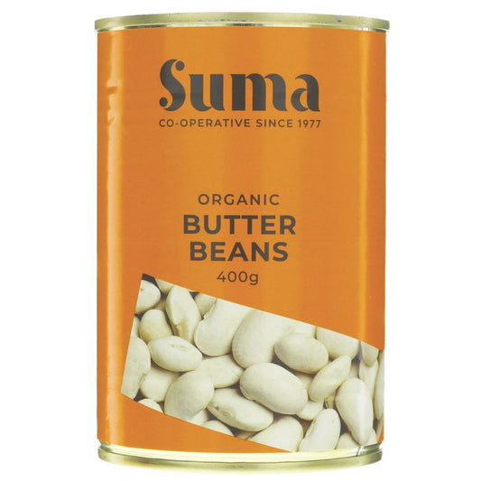 Suma Tins Organic Butter Beans 400g