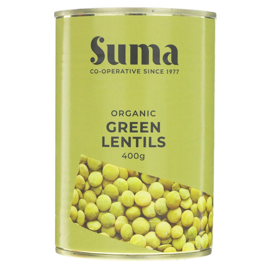 Suma Tins Organic Green Lentils 400g