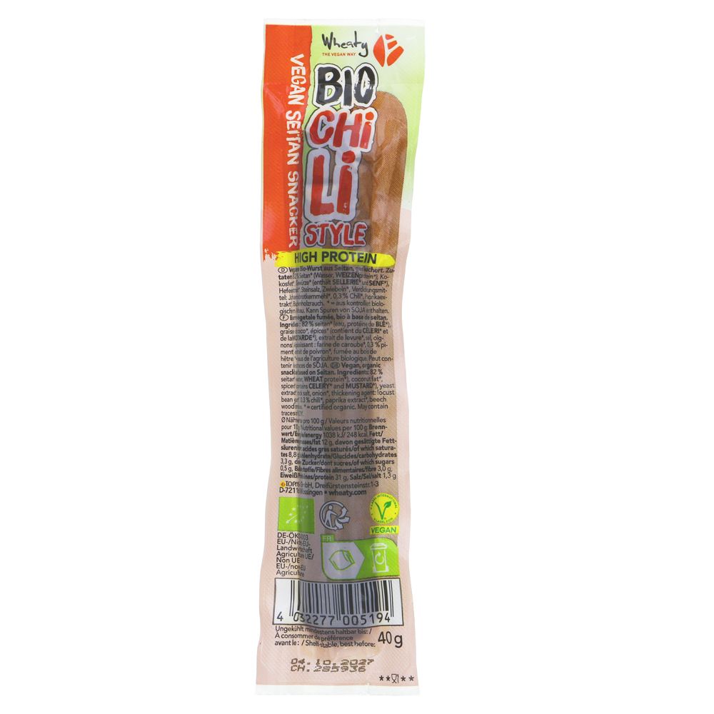 Wheaty Chilli Snack Sausage 40g