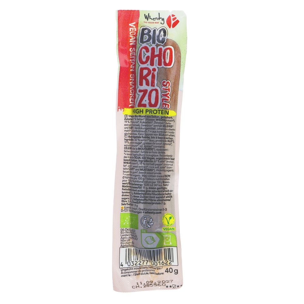 Wheaty Chorizo Snack Sausage 40g