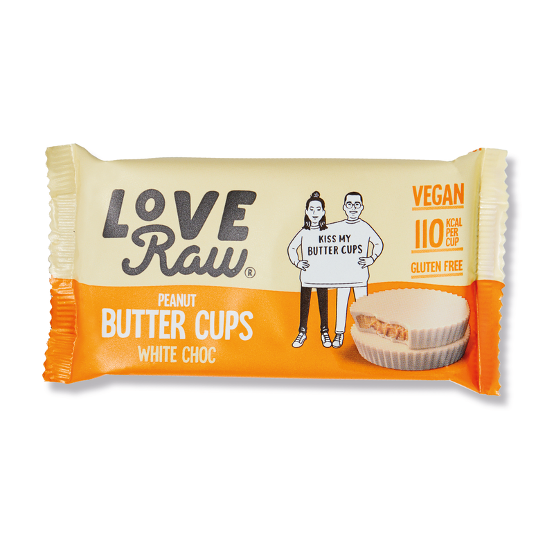 LoveRaw White Choc Peanut Butter Cups 34g